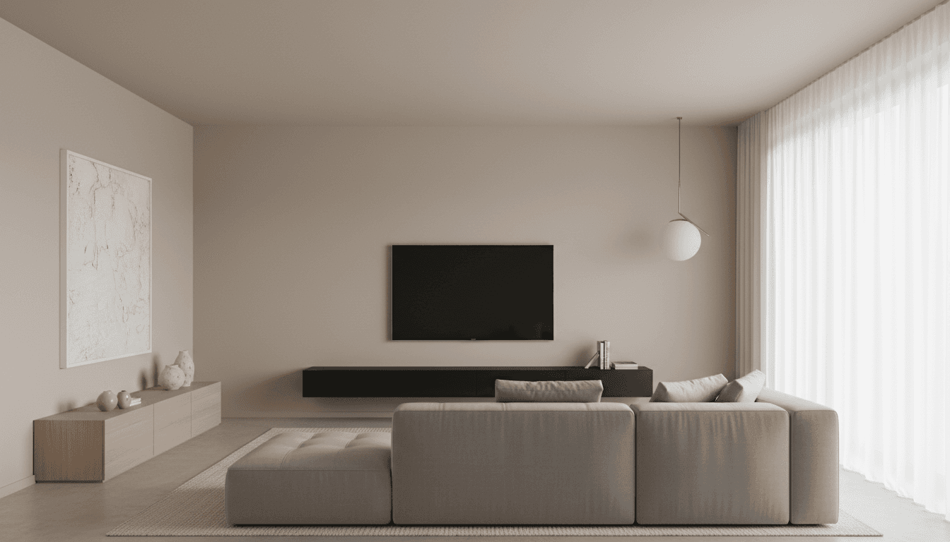 Freshly painted interior commercial space with clean walls and professional finish